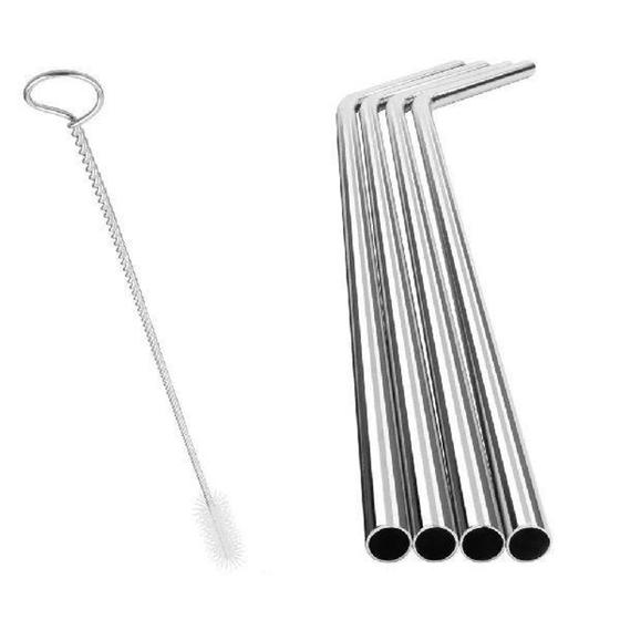 Imagem de Kit com 4 Canudos e 1 Escova Unyhome UD190128