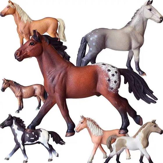 Imagem de Kit Com 4 Cavalos Grande Ideal para Brinca em Casa e Escola
