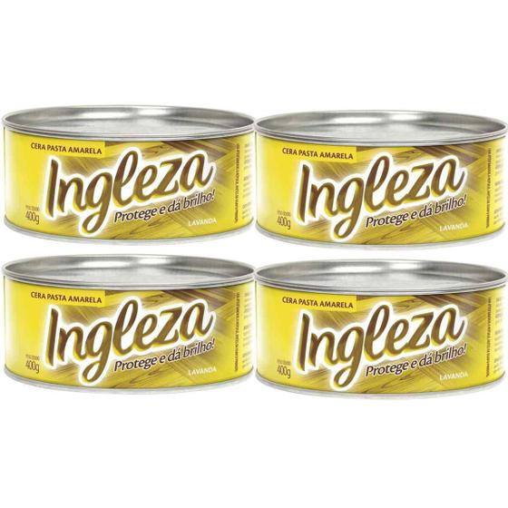 Imagem de Kit Com 4 Ceras Em Pasta Ingleza 400G Amarelo