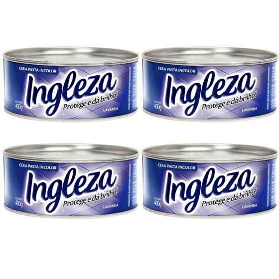 Imagem de Kit Com 4 Ceras Em Pasta Ingleza 400G Incolor