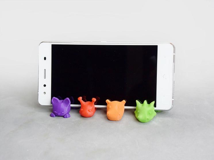 Imagem de Kit Com 4 Chaveiros Apoio Para Celular. Tema Animais