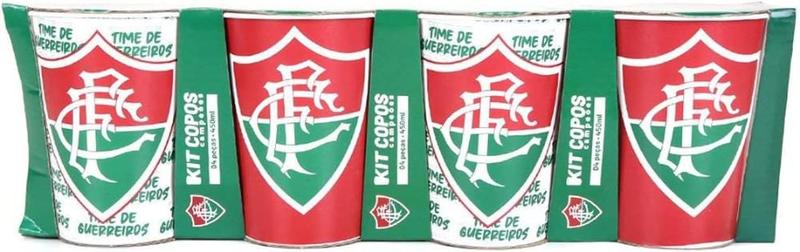 Imagem de Kit Com 4 Copos de Plástico Fluminense 450ml Oficial