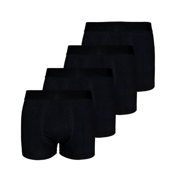Imagem de Kit com 4 Cuecas Boxer Box Try Basics Algodão Cotton Lisa Básica Casual Moda Masculina