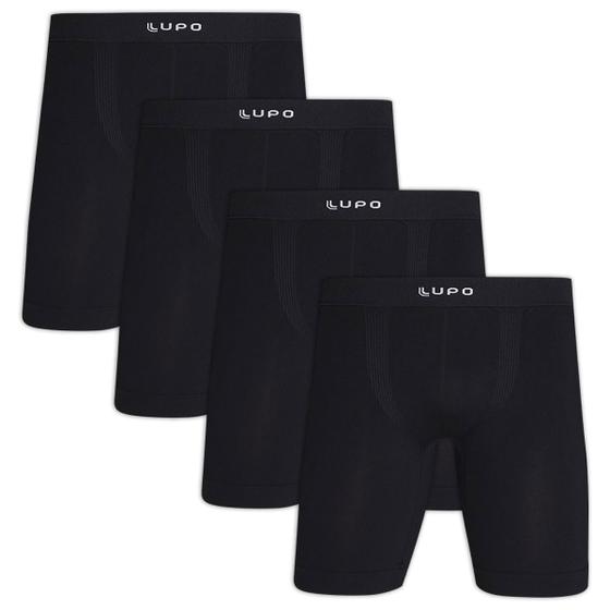 Imagem de Kit com 4 Cuecas Boxer Long Leg Sem Costura Ajuste ao Corpo Lupo