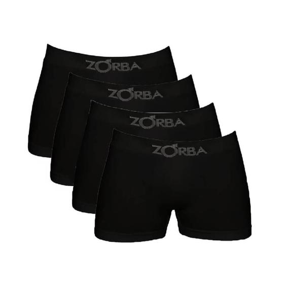 Imagem de Kit com 4 Cuecas Boxer Pretas Zorba 781 Algodão