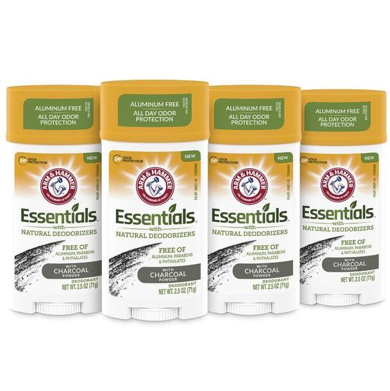 Imagem de Kit com 4 Desodorantes Arm & Hammer Essentials Charcoal