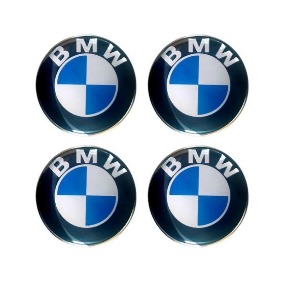 Imagem de Kit Com 4 Emblemas Resinado Bmw 48Mm