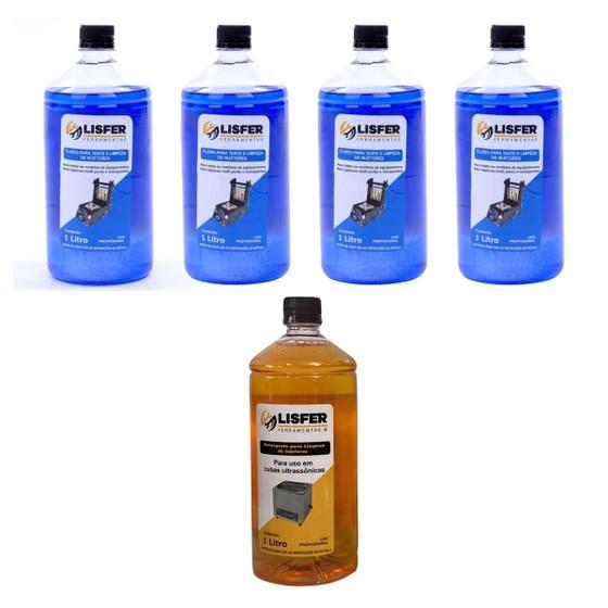 Imagem de Kit com 4 Fluidos + 1 Detergente Para Test. E Limpeza Injetores 1L