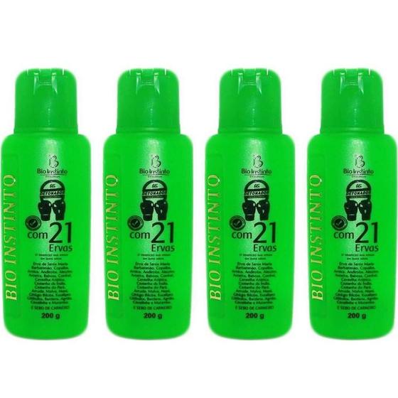 Imagem de Kit Com 4 Gel Detonador Com 21 Ervas 200G Bio Instinto