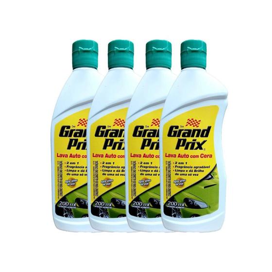 Imagem de Kit com 4 GRAND PRIX LAVA AUTO COM CERA 200 ML