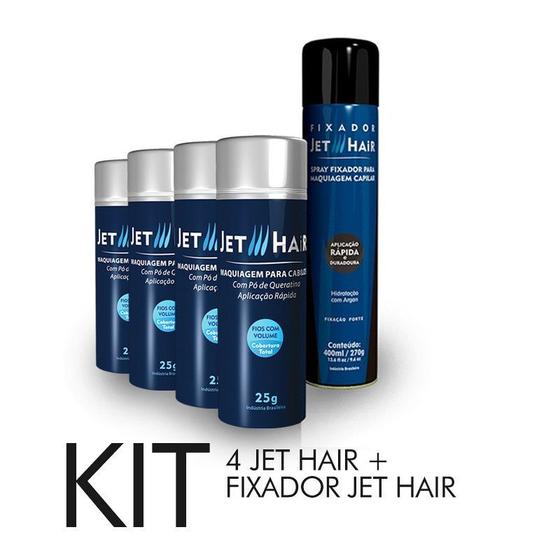 Imagem de KIT com 4 Jet Hair Branco + Shampoo + Tonico