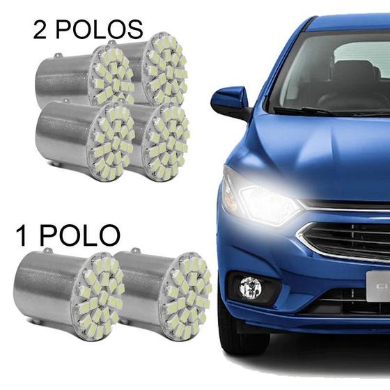 Imagem de Kit com 4 Lâmpadas 1 Polo e Par de Lâmpada Seta e Ré 22 Leds