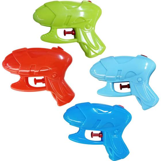 Imagem de Kit Com 4 Lançadores De Água Arminha De Brinquedo Lança Agua Menino Crianças DM Toys