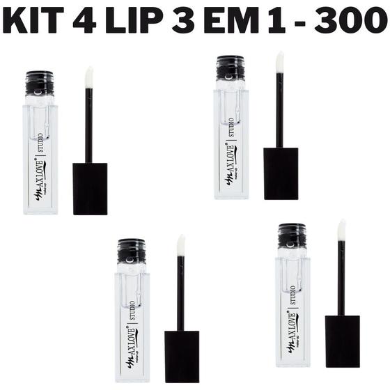 Imagem de Kit Com 4 Lip Volumoso 3 Em 1 Cor 300