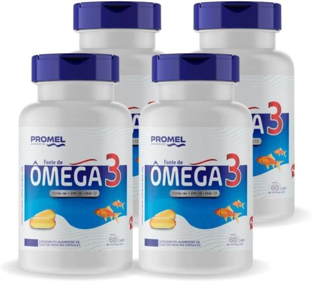 Imagem de Kit com 4 - Ômega 3 de 60 Capsulas de 1450mg Promel