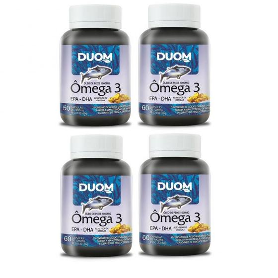 Imagem de Kit com 4 Omega 3 Oleo de Peixe Duom 60 Capsulas