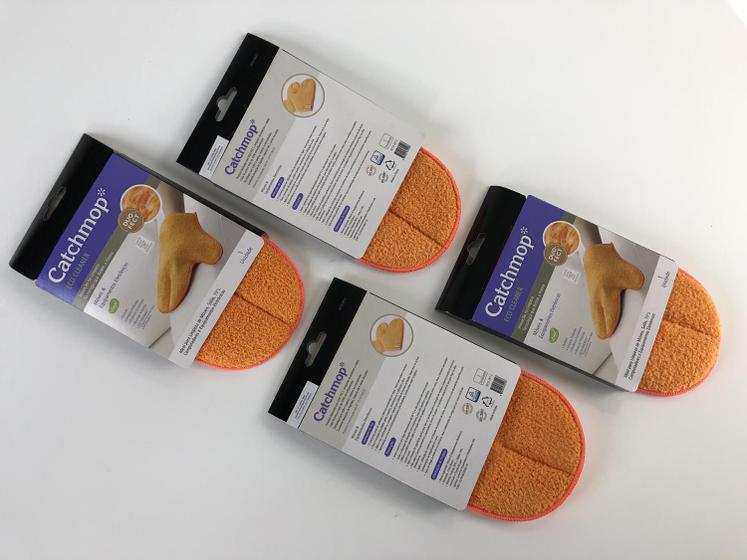 Imagem de Kit Com 4 Pano Flanela Microfibra Formato Luva