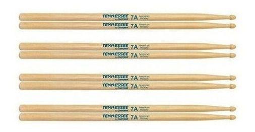 Imagem de Kit Com 4 Pares Baquetas Hickory 7a Tennessee By Liverpool 