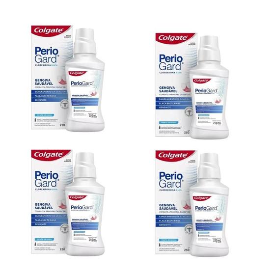 Imagem de Kit com 4 periogard 250ml menta orig sem álcool