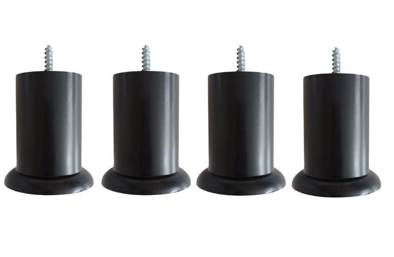 Imagem de Kit com 4 Pés de Sofas Poltronas Jasmin SB 8cm Altura Preto