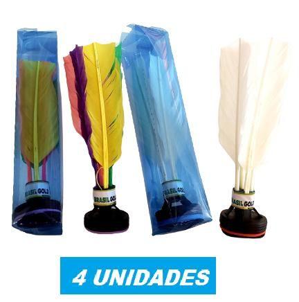 Imagem de Kit Com 4 Petecas Brasil Gold Branca Ou Colorida