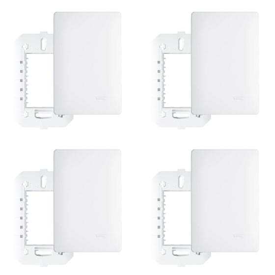 Imagem de Kit Com 4 Placas Cega 4X2 Com Suporte Habitat - Fame