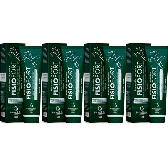 Imagem de Kit com 4 Pomada Fisiofort Massageadora Bio Instinto Original 150g