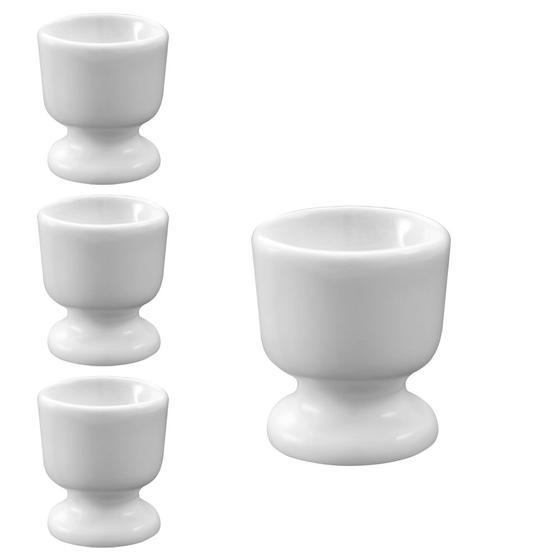 Imagem de Kit com 4 Porta Ovo de Porcelana Branca