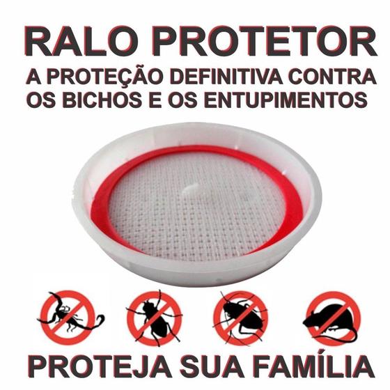 Imagem de Kit com 4 Ralos Protetor De Insetos 100mm Dengue Baratas Escorpião