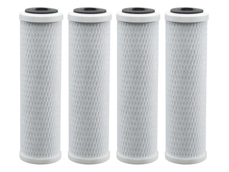 Imagem de Kit Com 4 Refil Carbon Block Carvão Ativado 9 3/4 10 Filtro