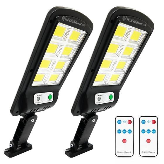 Imagem de Kit Com 4 Refletores Solares 160 LEDs COB Com Sensor de Presença 200W - DY8786