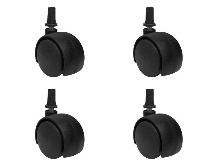 Imagem de Kit com 4 Rodízios Rodinhas Giratória 40mm com Pino + Bucha