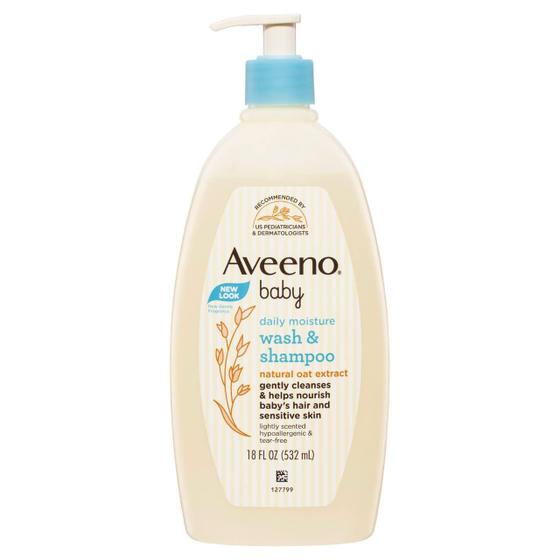 Imagem de Kit com 4 Sabonetes e Shampoos Aveeno Gentle para Bebês - 530ml cada