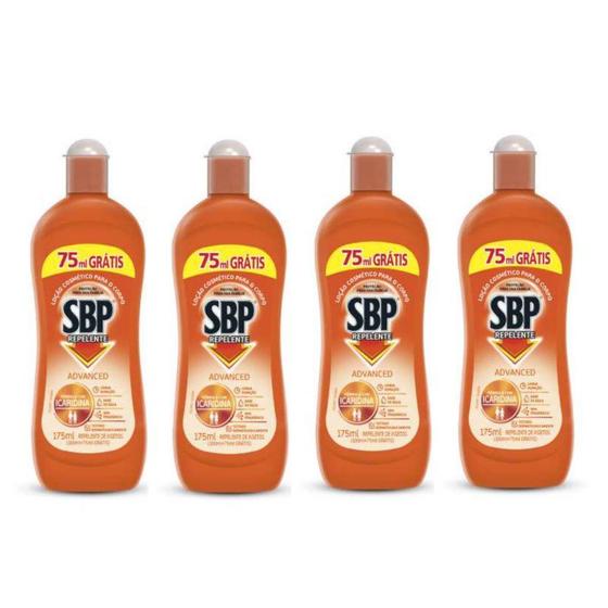 Imagem de Kit com 4 SBP Repelente Advanced Loção 175ml