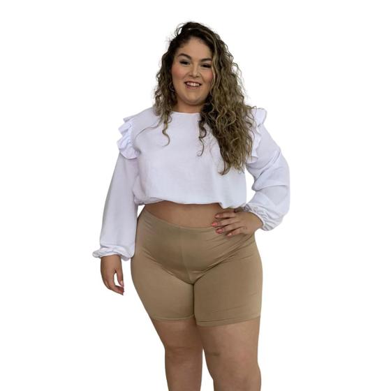 Imagem de Kit com 4 Short Plus Size Feminino Segunda Pele Para Saias e Vestidos Preto e Nude