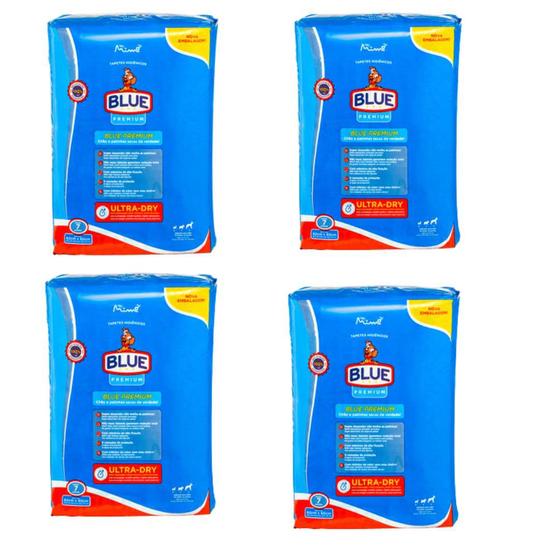 Kit com 4 Tapete Higiênico Blue Premium para Cães 7 unidades Menor preço em Kit com 4 Tapete Higiênico Blue Premium para Cães 7 unidades