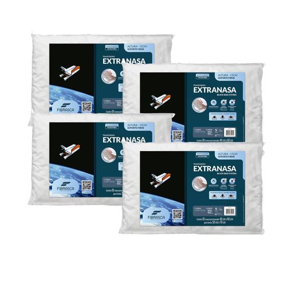 Imagem de Kit com 4 Travesseiros Extravisco Médio