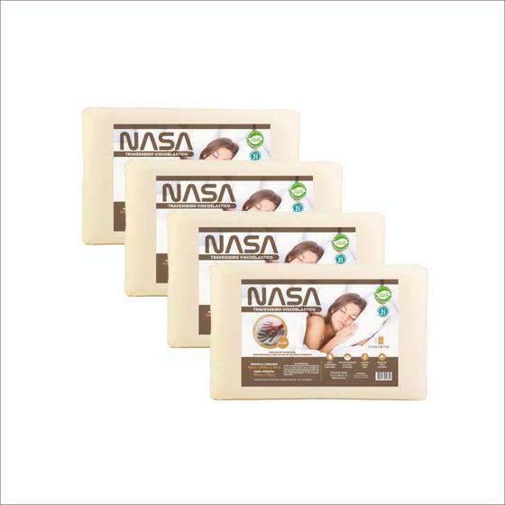 Imagem de Kit com 4 Travesseiros NASA Viscoelástico Confortse 16cm
