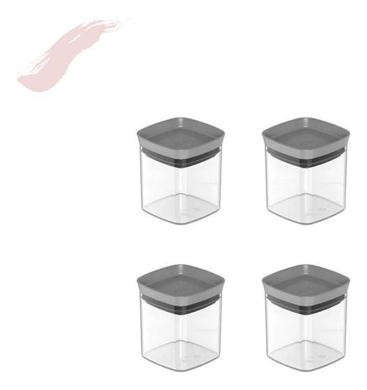 Imagem de Kit Com 4 Un. Porta Temperos Hermético Ou Block 150 Ml