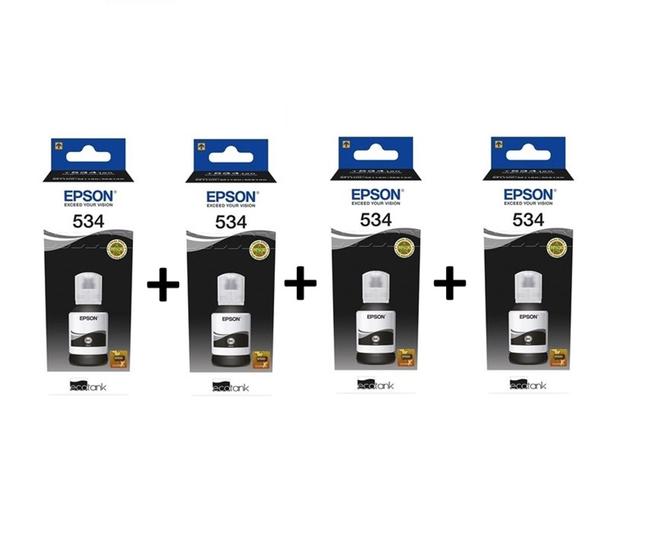 Kit com 4 und do refil epson 534 original Menor preço em Kit com 4 und do refil epson 534 original