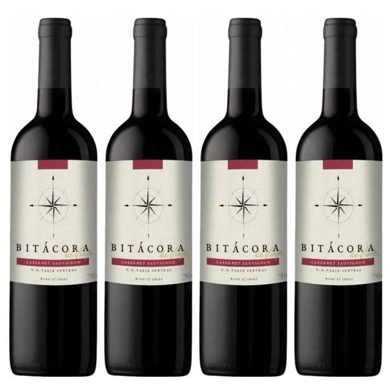 Imagem de Kit com 4 Vinhos Chileno Bitácora Cabernet Sauvignon