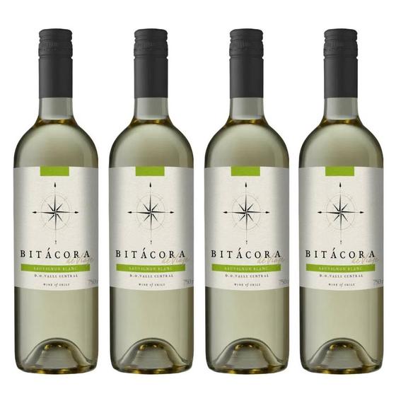 Imagem de Kit com 4 Vinhos Chileno Bitácora Sauvignon Blanc