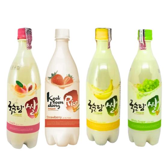 Imagem de Kit com 4 Vinhos de Arroz Coreano Makgeolli 750ml