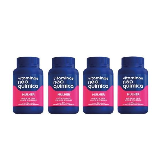 Imagem de Kit Com 4 Vitamínas Mulher C/60 Comprimidos - Neo Quimica