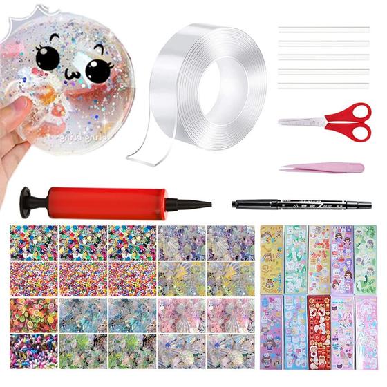 Imagem de Kit com 40 Fitas Nano Bubble AooeDomi e Inflator de Balões