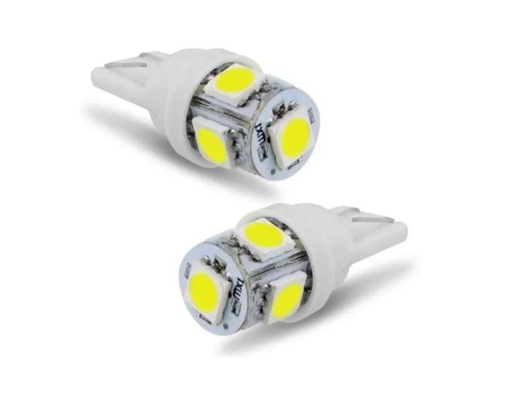 Imagem de Kit Com 40 Lampadas Pingo 5 Leds T10 Xenon Super Branca