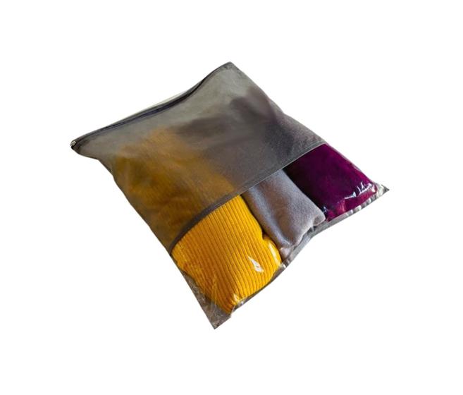 Imagem de Kit Com 40 Sacos Tnt Roupas Sapatos Ziper 33x40cm Com Visor