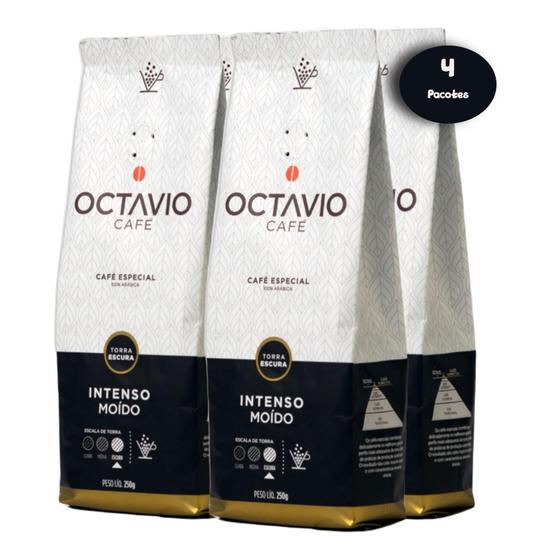 Imagem de Kit Com 4Pc Café Torrado Moído Octavio Intenso 250G