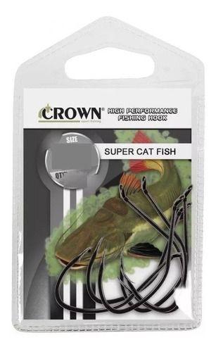 Imagem de Kit Com 5 Anzois Anzol  Super Cat Fish 10/0 Crow Piraiba
