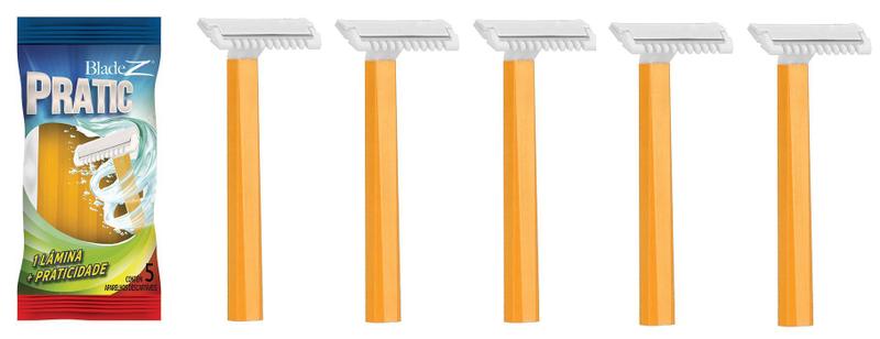 Imagem de Kit com 5 Aparelho de Barbear Pratic BladeZ com Lâminas Simples + Praticidade